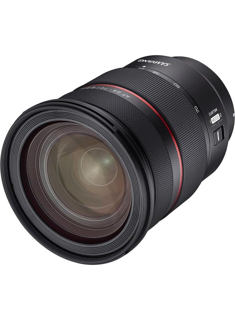 Samyang عدسة ساميانغ AF 24-70 مم F2.8 FE متوافقة مع كاميرات سوني E - تركيز تلقائي كامل الإطار و APS-C 24-70 مم عدسة زوم ساطعة F 2.8، لكاميرات سوني E ماونت سوني ألفا - Image 1